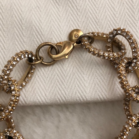 J. CREW GOLD AND CRYSTAL LINK BRACELET - Picture 5 of 6